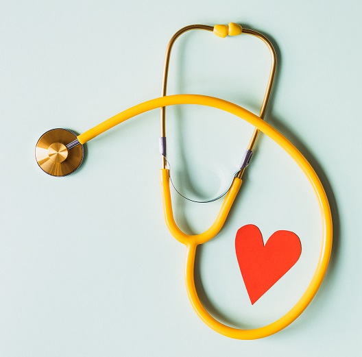 Heart and stethoscope